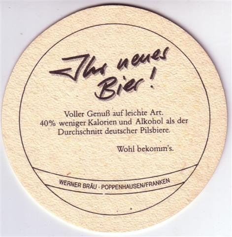 poppenhausen sw-by werner brauhfer 1b (rund215-ihr neues bier-schwarzgold)